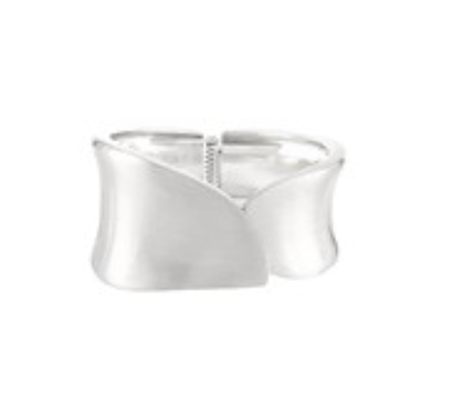 Brushed Metal Concave Hinge Bracelet