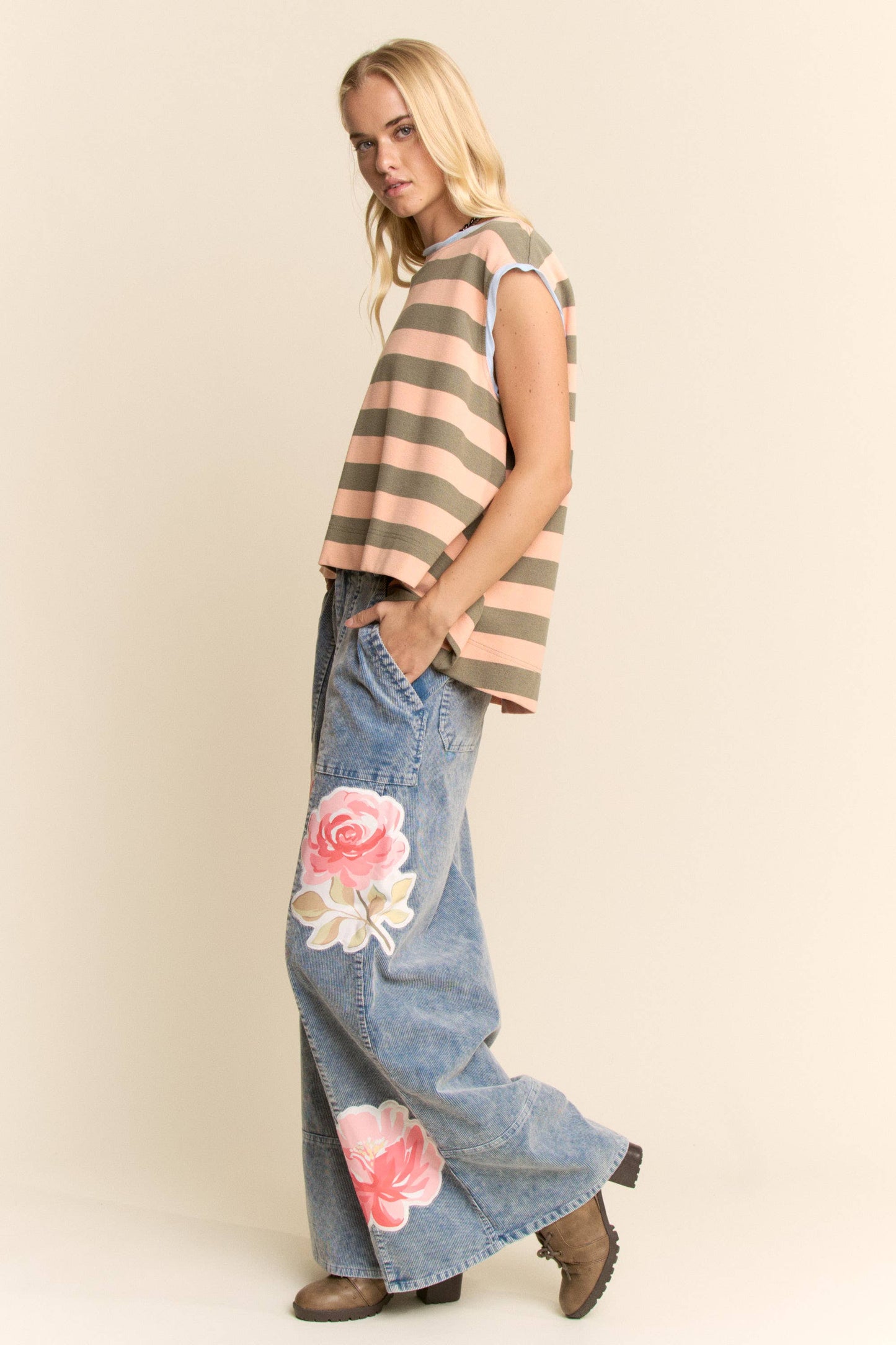 Striped Sleeveless Top