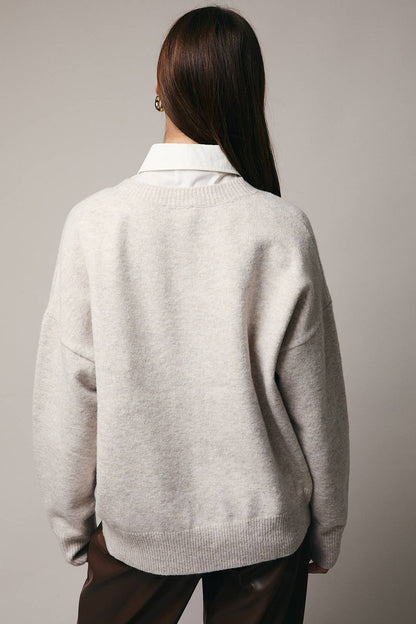 CREW NECK LONG SLEEVE " ho ho ho" SWEATER