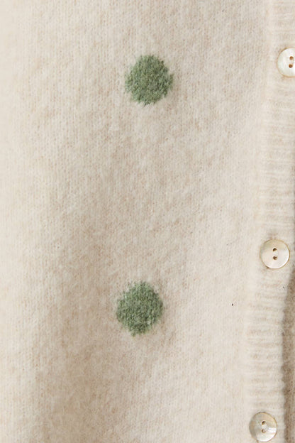 Long Sleeve Crew Neck Dot Sweater