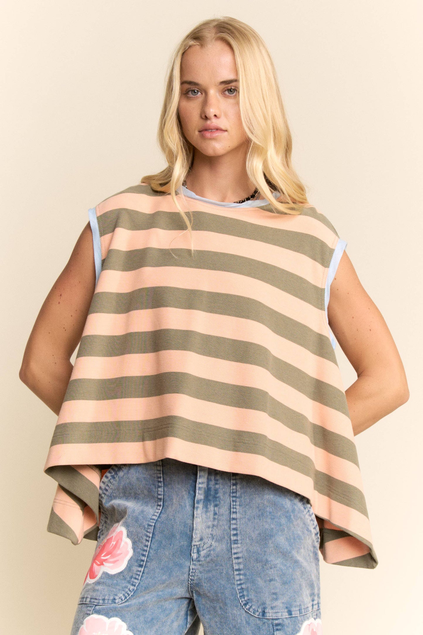 Striped Sleeveless Top
