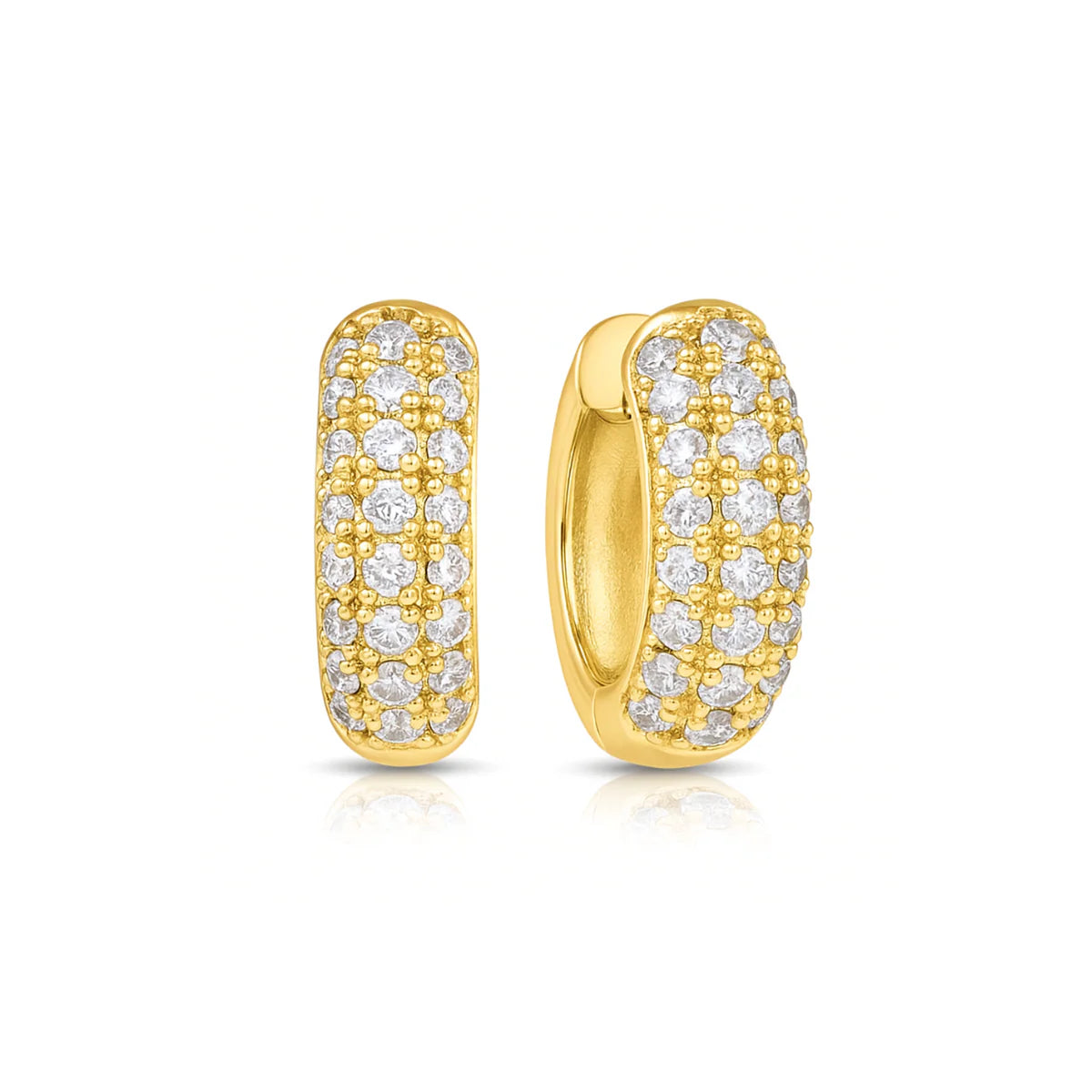 Yolanda Huggie Hoop Earring - Gold